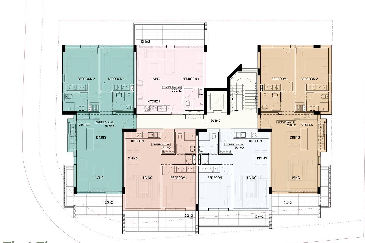 Квартира / Апартаменты in Ларнаке, Cyprus, 59 sq.m. - photo 12
