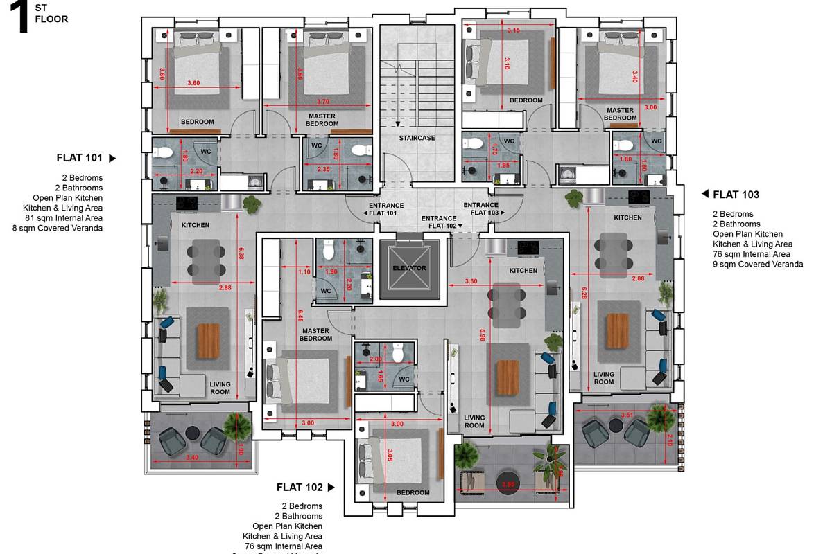 Квартира / Апартаменты in Лимассоле, Cyprus, 116 sq.m. - photo 9