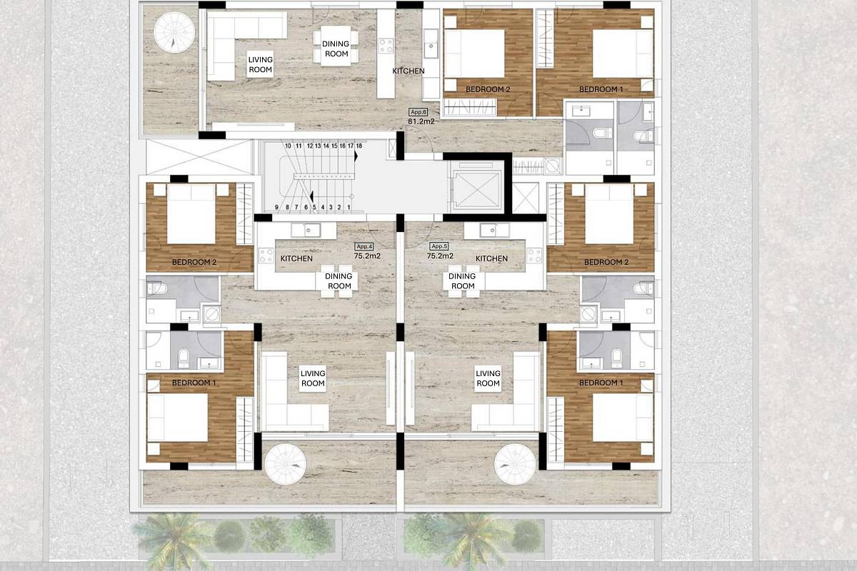 Квартира / Апартаменты in Ларнаке, Cyprus, 70 sq.m. - photo 6